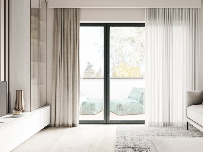 Dreifach verglaste Fenster